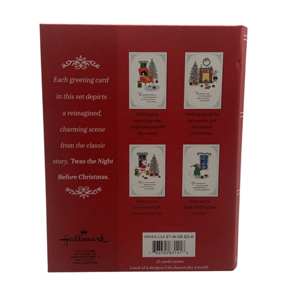 2024 Twas The Night Before Christmas Greeting Card Set Hallmark Ornament (Santa Claus) XPX1416