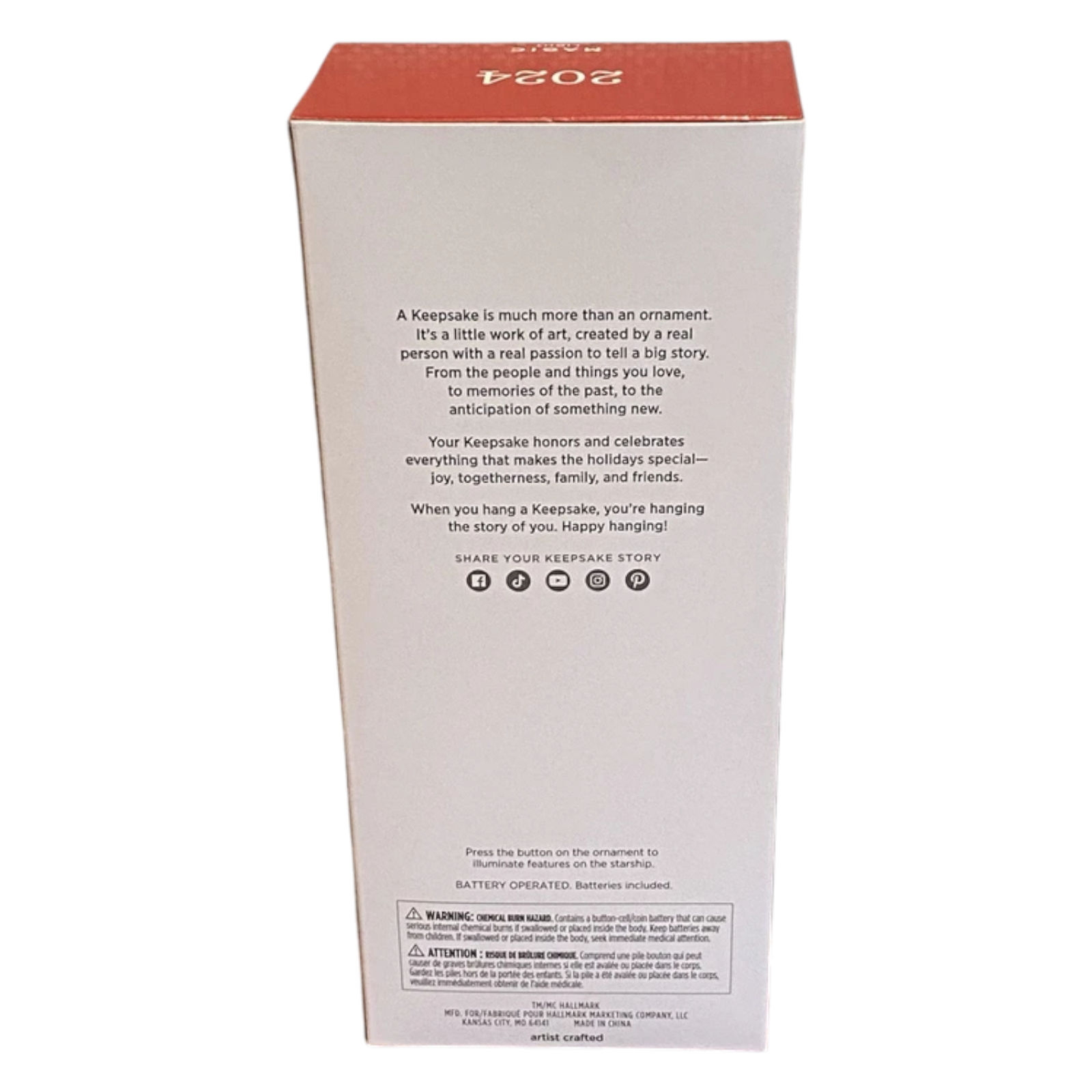 2024 U.S.S. Enterprise NCC-1701-B Hallmark Ornament (Star Trek) QXI7431