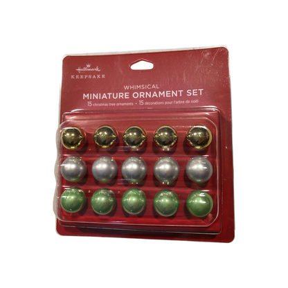 2024 Whimsical Miniature Ornament Set Hallmark Ornament (Glass Ball) QSB6394