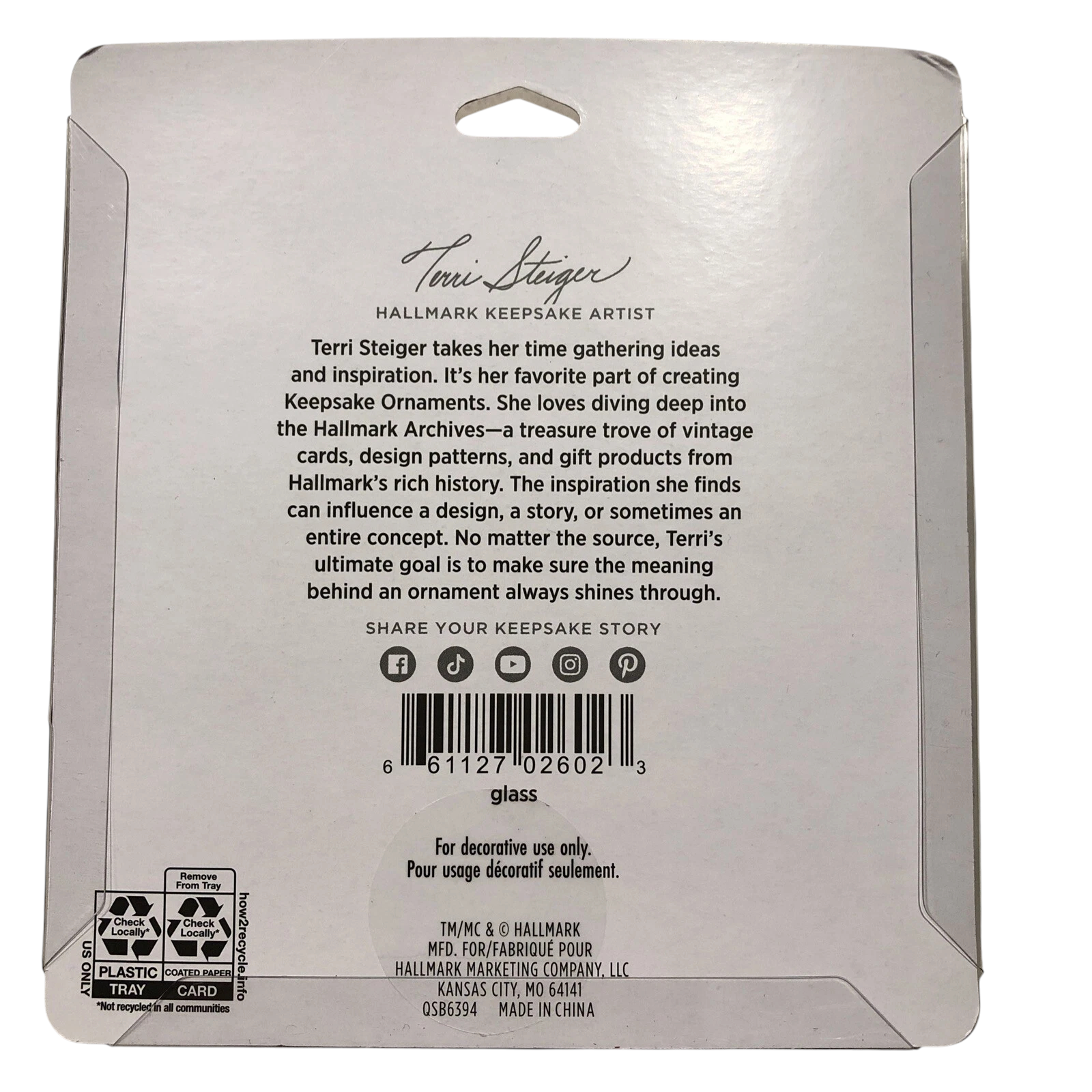 2024 Whimsical Miniature Ornament Set Hallmark Ornament (Glass Ball) QSB6394