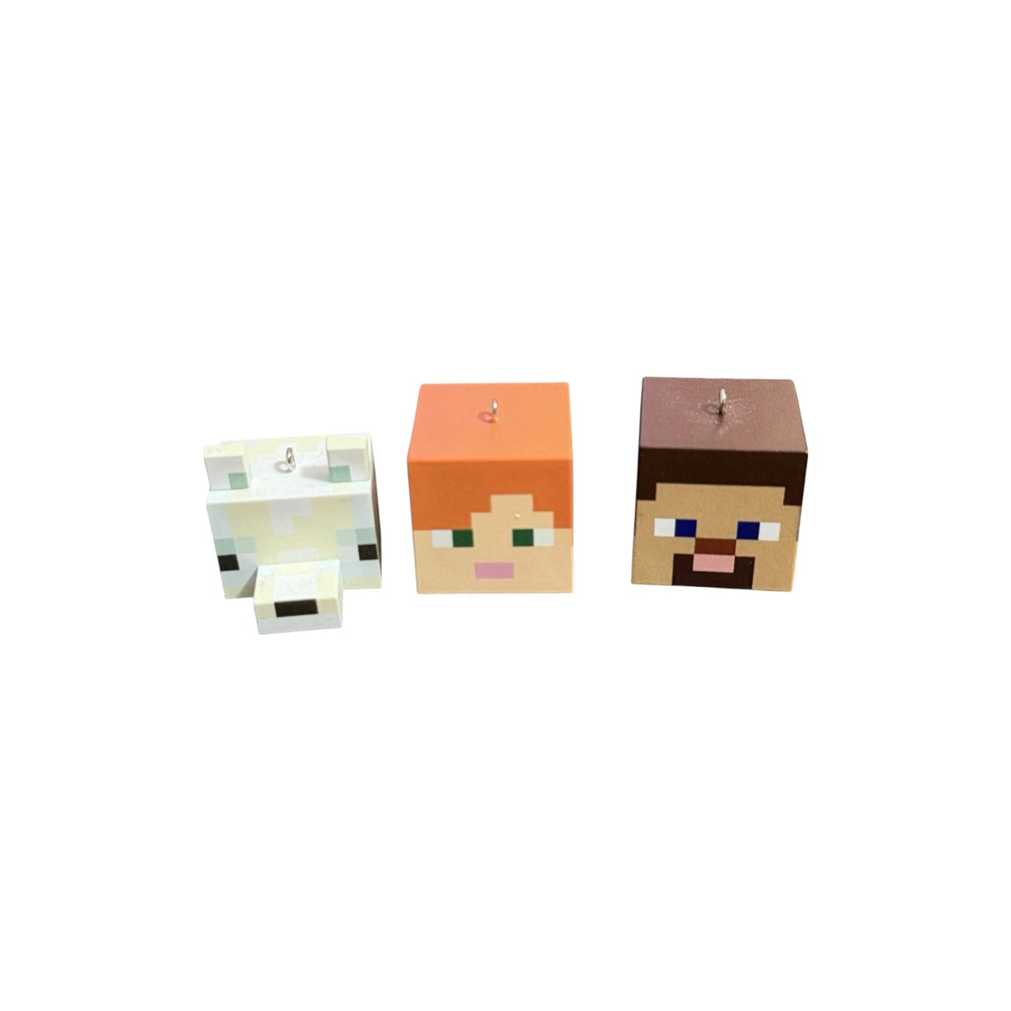 2025 Alex, Steve and Arctic Fox (Minecraft) Hallmark Ornament QXM9402 Image1