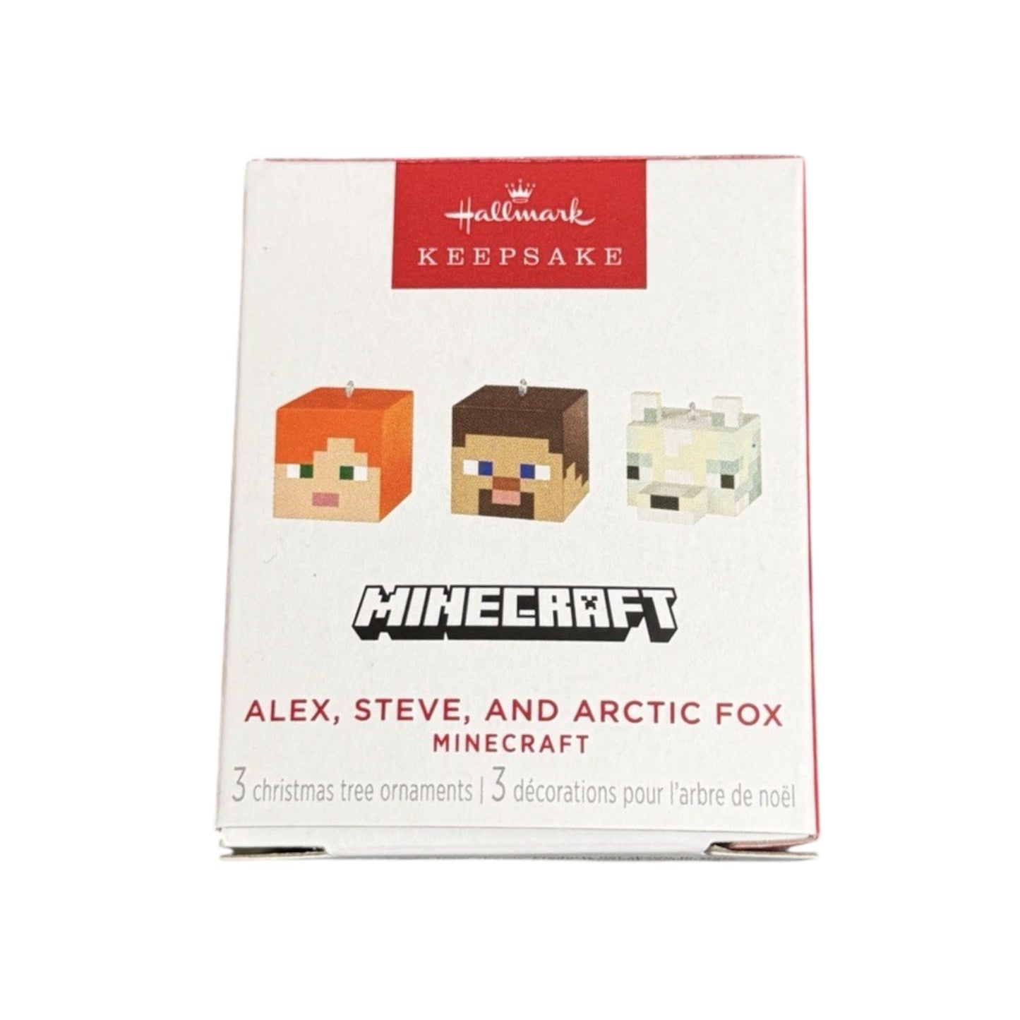 2025 Alex, Steve and Arctic Fox (Minecraft) Hallmark Ornament QXM9402 Image2
