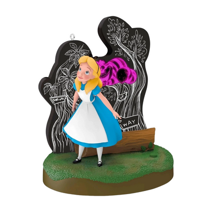 2025 Alice and the Cheshire Cat (Alice in Wonderland) QXD7095 Hallmark Ornament QXD7095 Image1