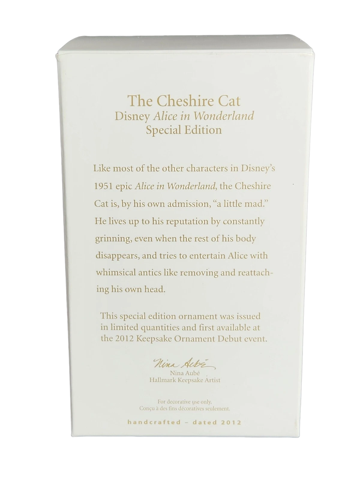 2012 The Cheshire Cat Hallmark Ornament (Alice in Wonderland) QXE3011