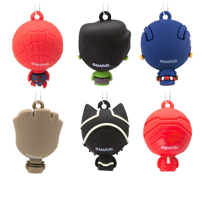 2HCM9228 Set of 6 Mini Christmas Tree Ornaments (Marvel)