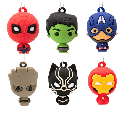 2HCM9228 Set of 6 Mini Christmas Tree Ornaments (Marvel)