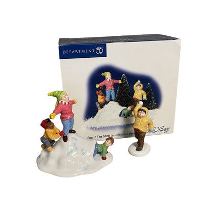 Vintage Fun in the Snow (Set of 2) - The Original Snow Village (Department 56) 55125