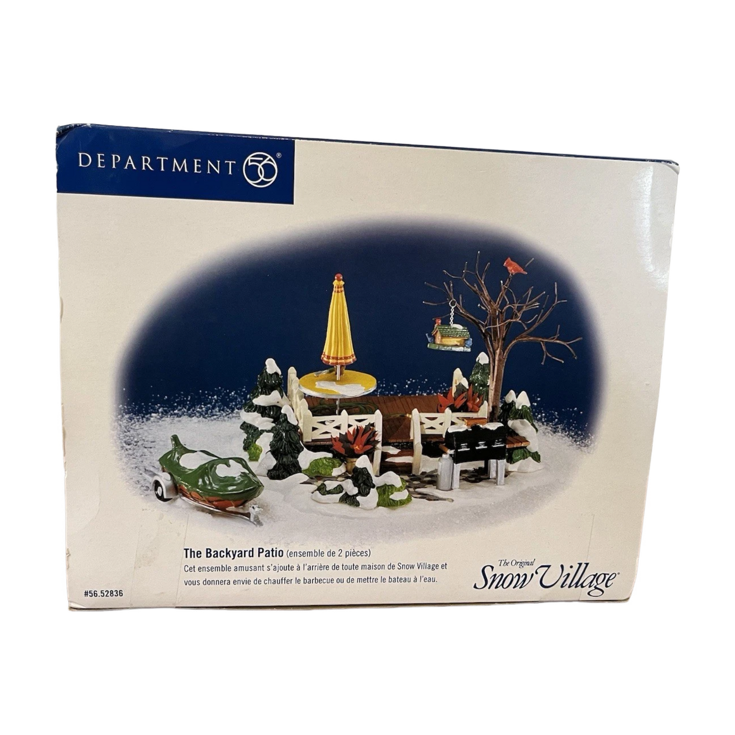 1999 “The Backyard Patio” (Set of 2) – Department 56 Original Snow Village, Item #52836