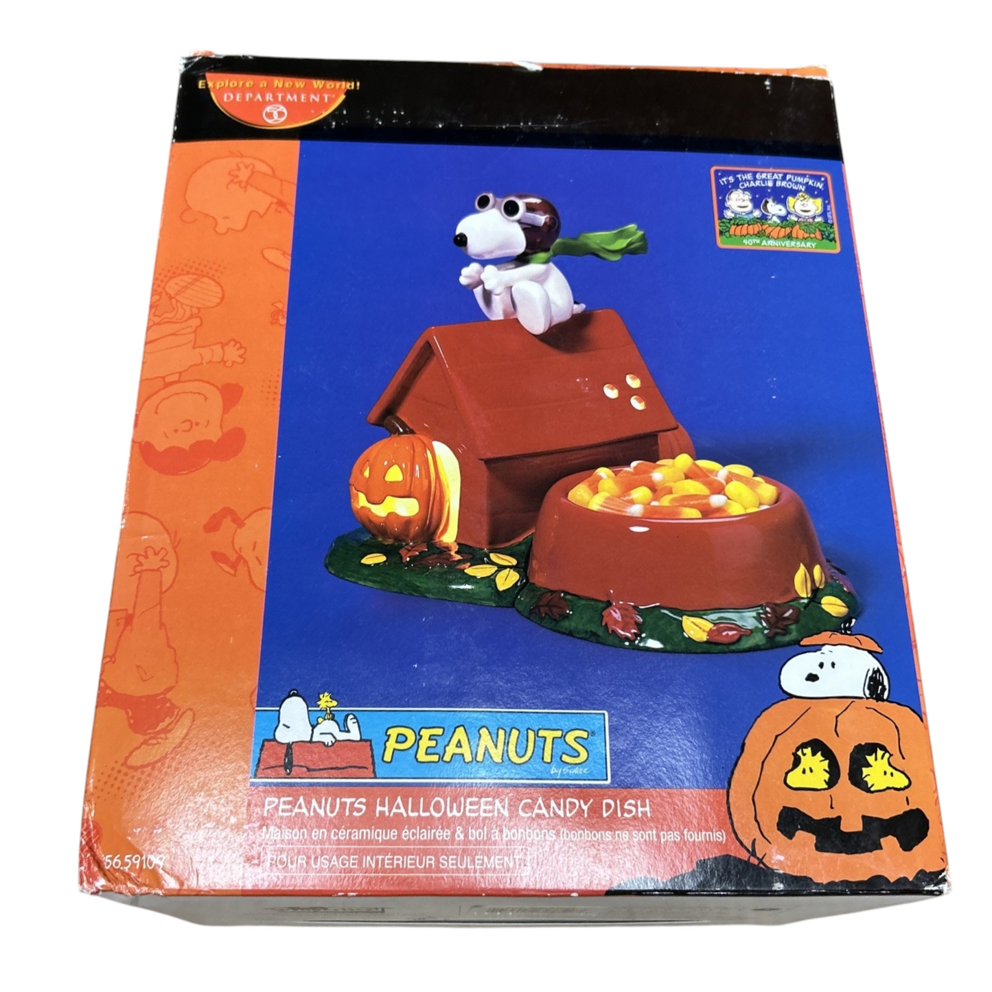 2005 Peanuts Halloween Candy Dish - Snoopy (Department 56) 56.59109
