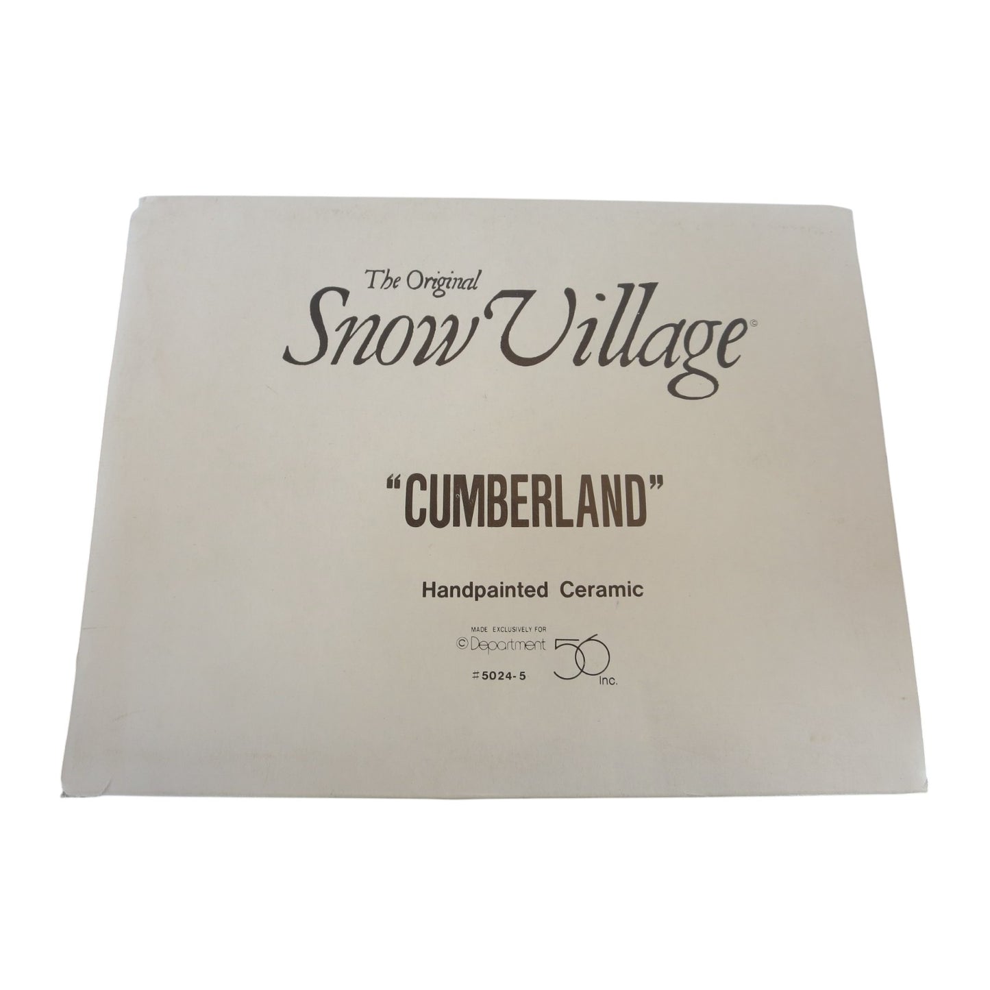Vintage Cumberland - The Original Snow Village (Department 56) 1141140