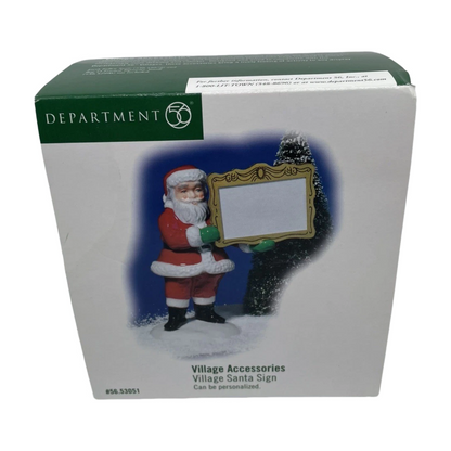 2002 Village Santa Sign (Village Accessories Series — Department 56)