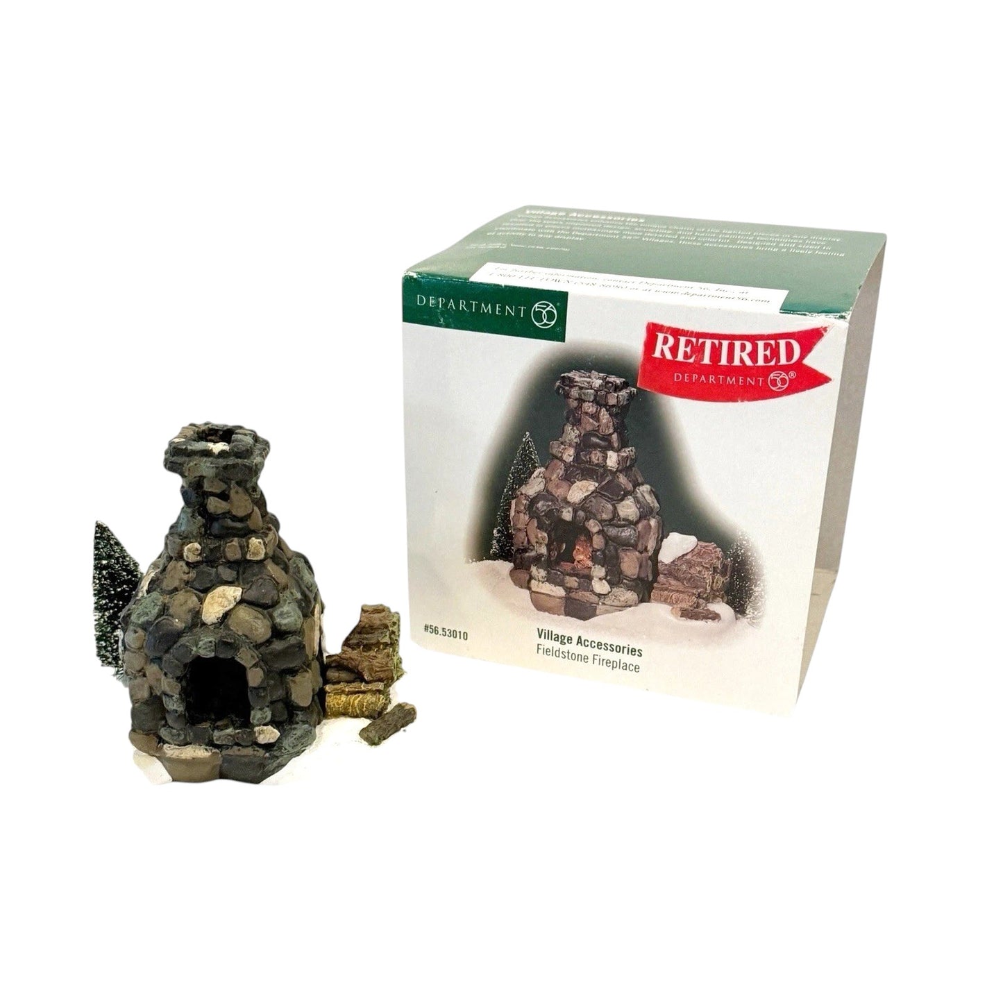 Vintage Village Accessories - Fieldstone Fireplace (Department 56) 53010