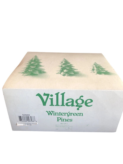 1997 “Wintergreen Pines” (Set of 3) – Department 56 Village Accessories – Item #52660