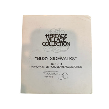 Vintage Busy Sidewalks (Set of 4) (Department 56) 1327689