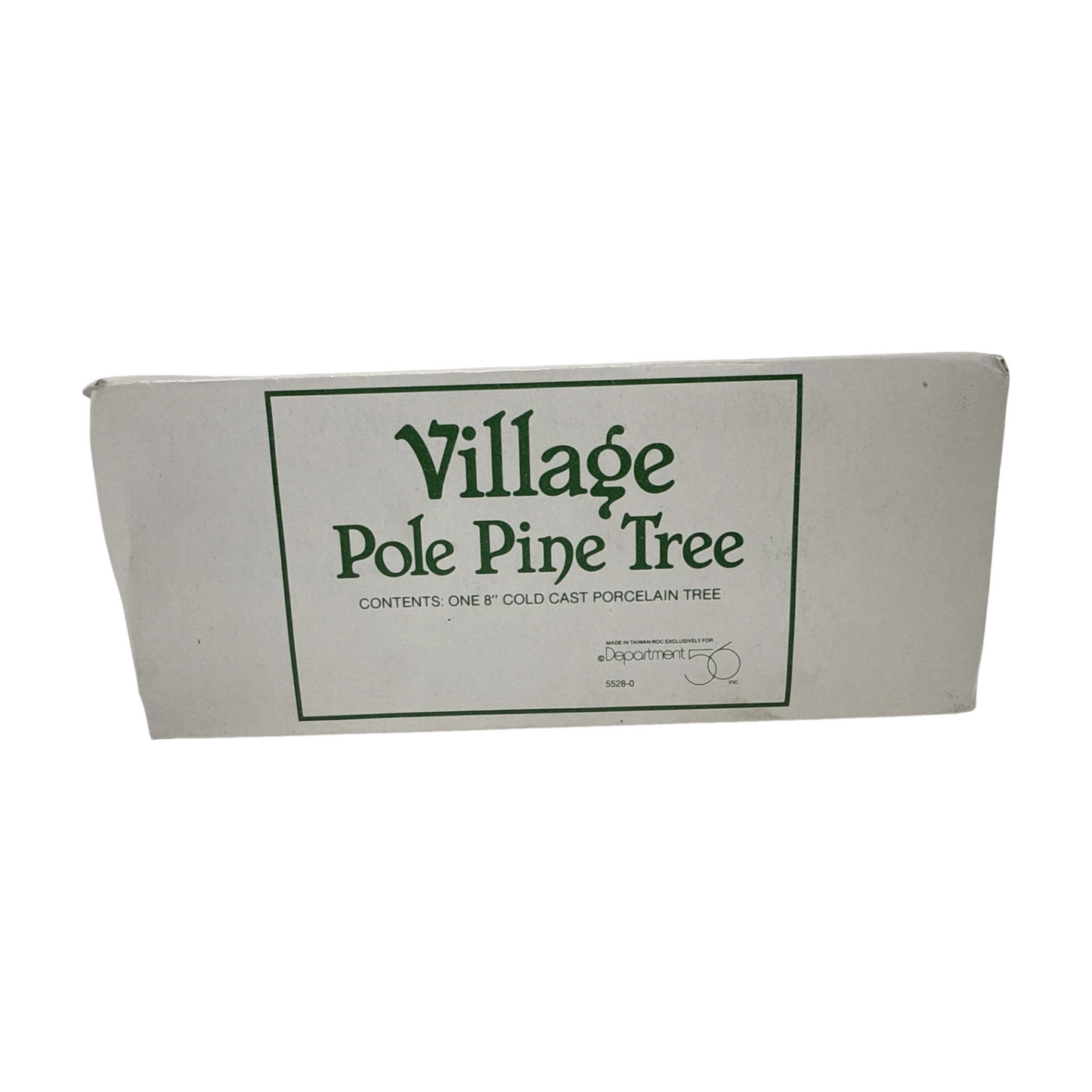 1991 “Pole Pine Tree” – 8″ Cold-Cast Porcelain (Department 56 Vintage Village Accessory)
