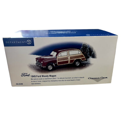Vintage Snow Village Classic Cars - 1949 Ford Woody Wagon (Department 56) 55288