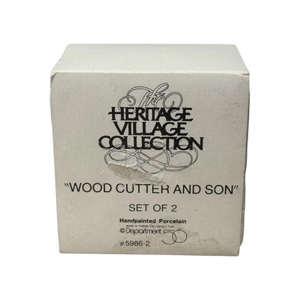 1988 “Wood Cutter and Son” (Heritage Village Collection) – Set of 2