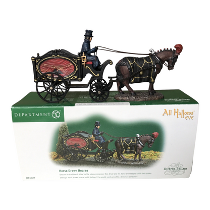 Vintage Horse Drawn Hearse - All Hallows' Eve - Dickens' Village Series (Department 56) 58574