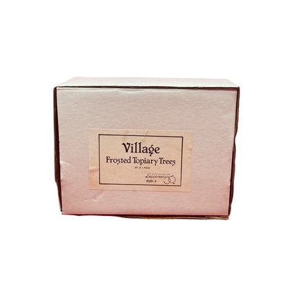 Vintage Village Frosted Topiary Trees (Set of 8) (Department 56) 5202-7