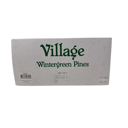 1997 “Wintergreen Pines (Set of 2)” – Village Accessories Series (Department 56 Item #52661)