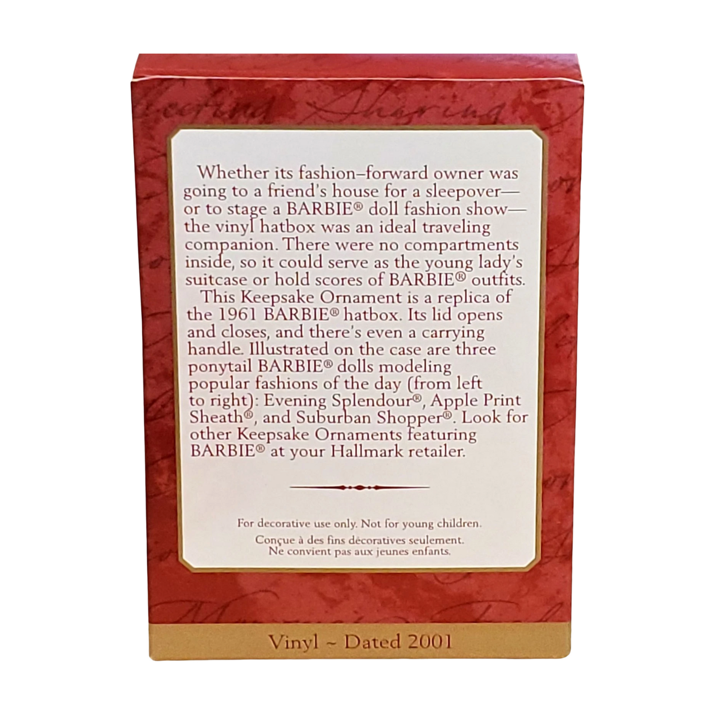 2001 (1961) Barbie Hatbox Case (Barbie Cases)