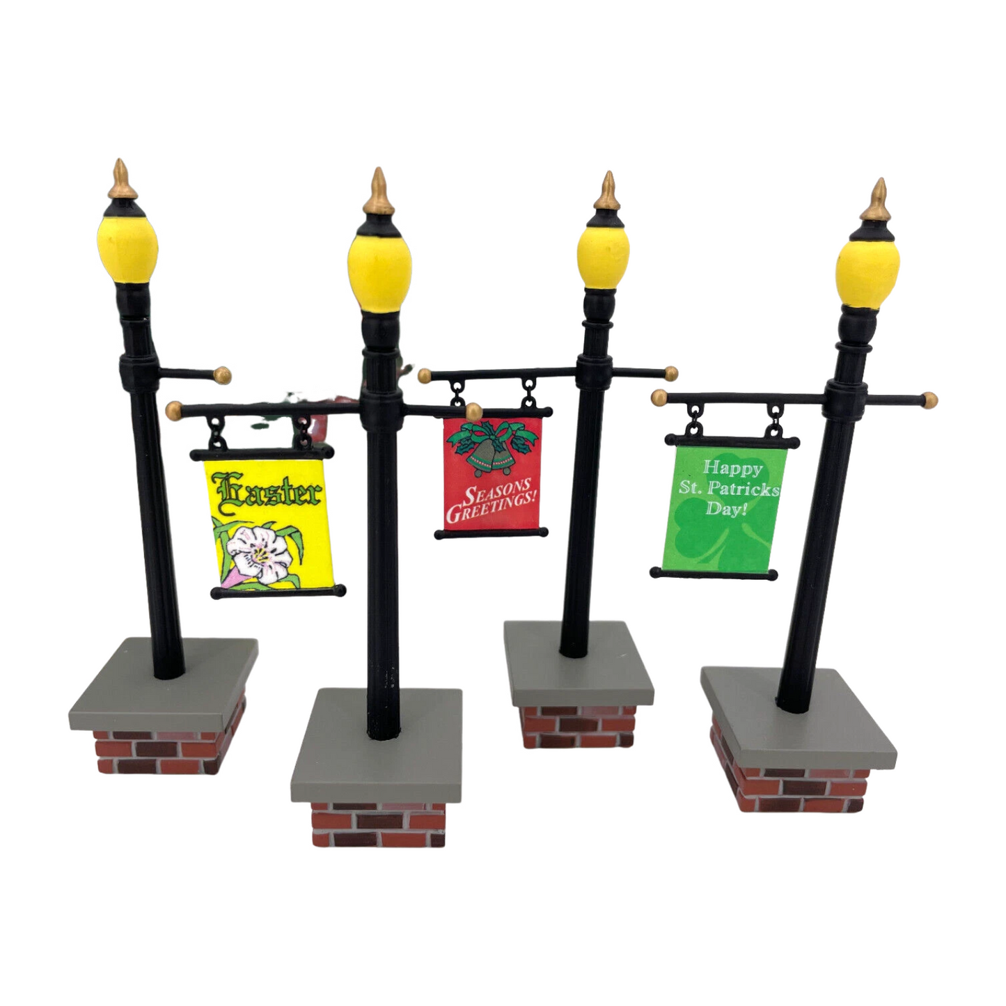 1999 (or effectively 2002) “Seasonal Lampposts (Set of 4)” – Department 56 Village Accessories, Item #56.53048