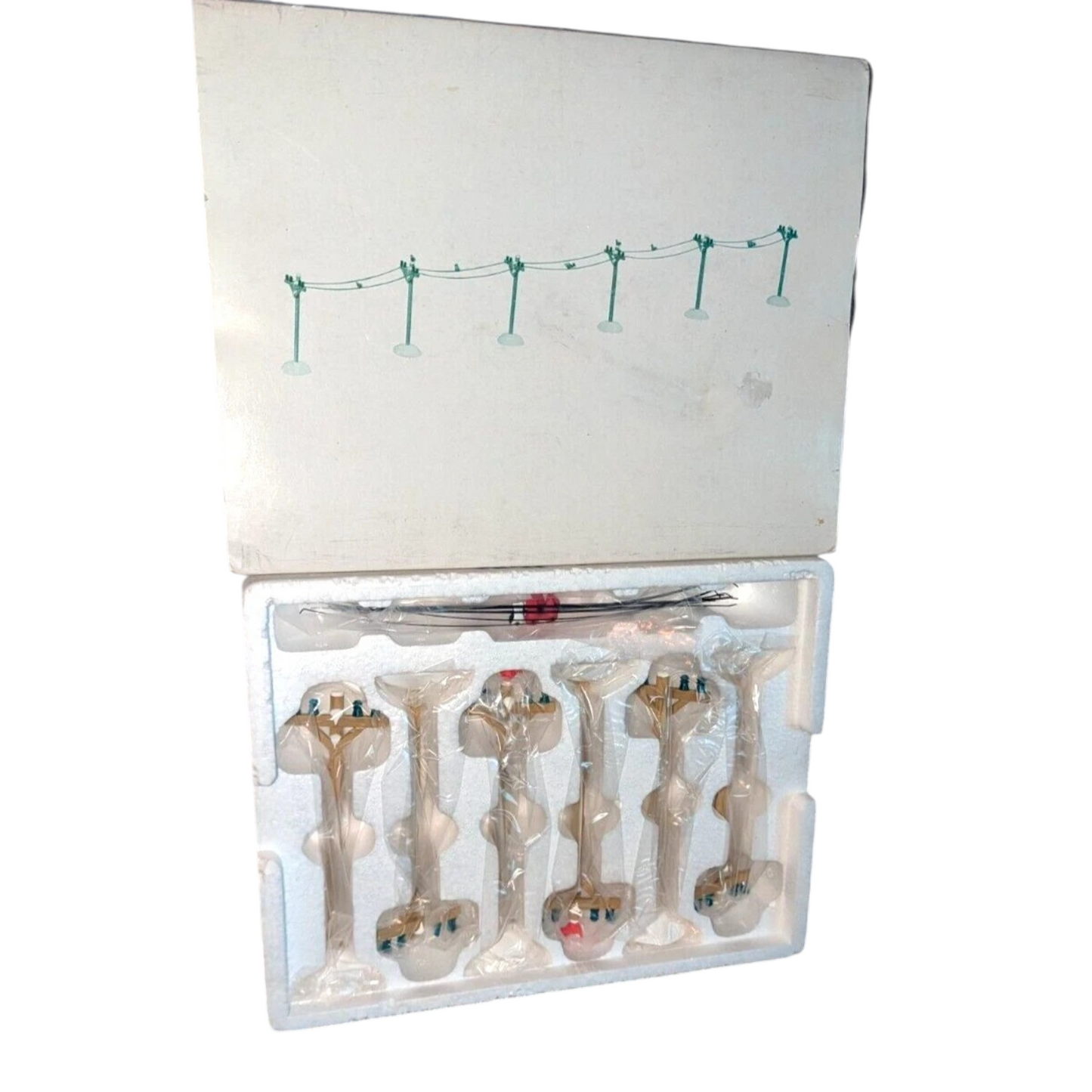 1997 “The Telephone Poles” (Set of 6) – Department 56 Village Accessories – Item #52656