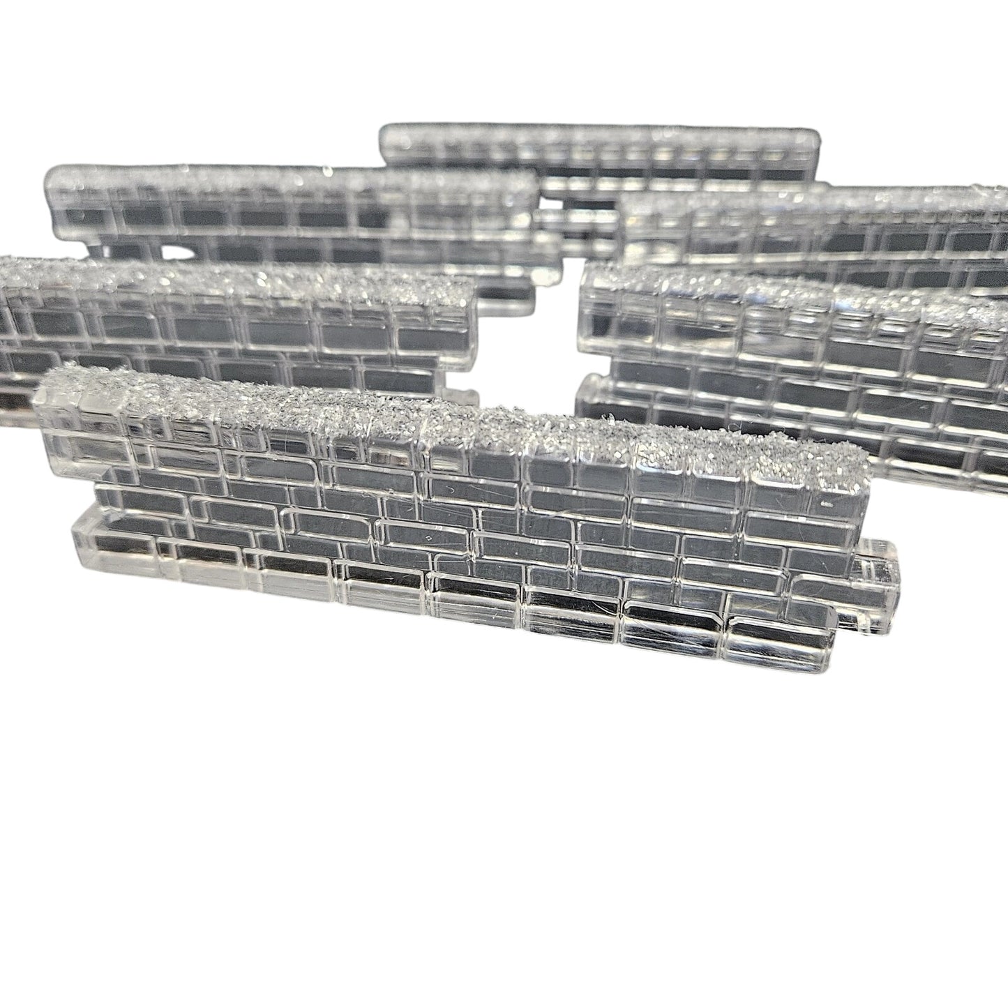 1999 “Ice Crystal Walls” (Set of 6) – Department 56 Village Accessories, Item #56717