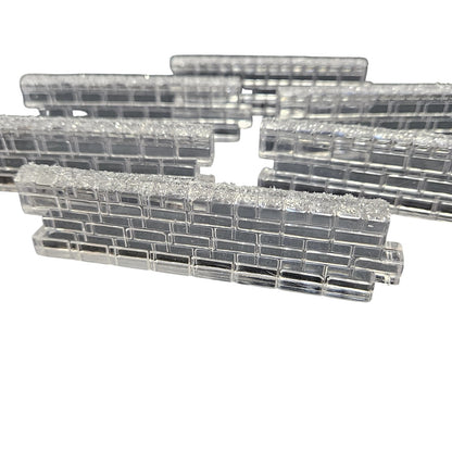 1999 “Ice Crystal Walls” (Set of 6) – Department 56 Village Accessories, Item #56717