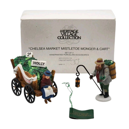Vintage Chelsea Market Mistletoe Monger & Cart (Setof 2) (Department 56) 1433975