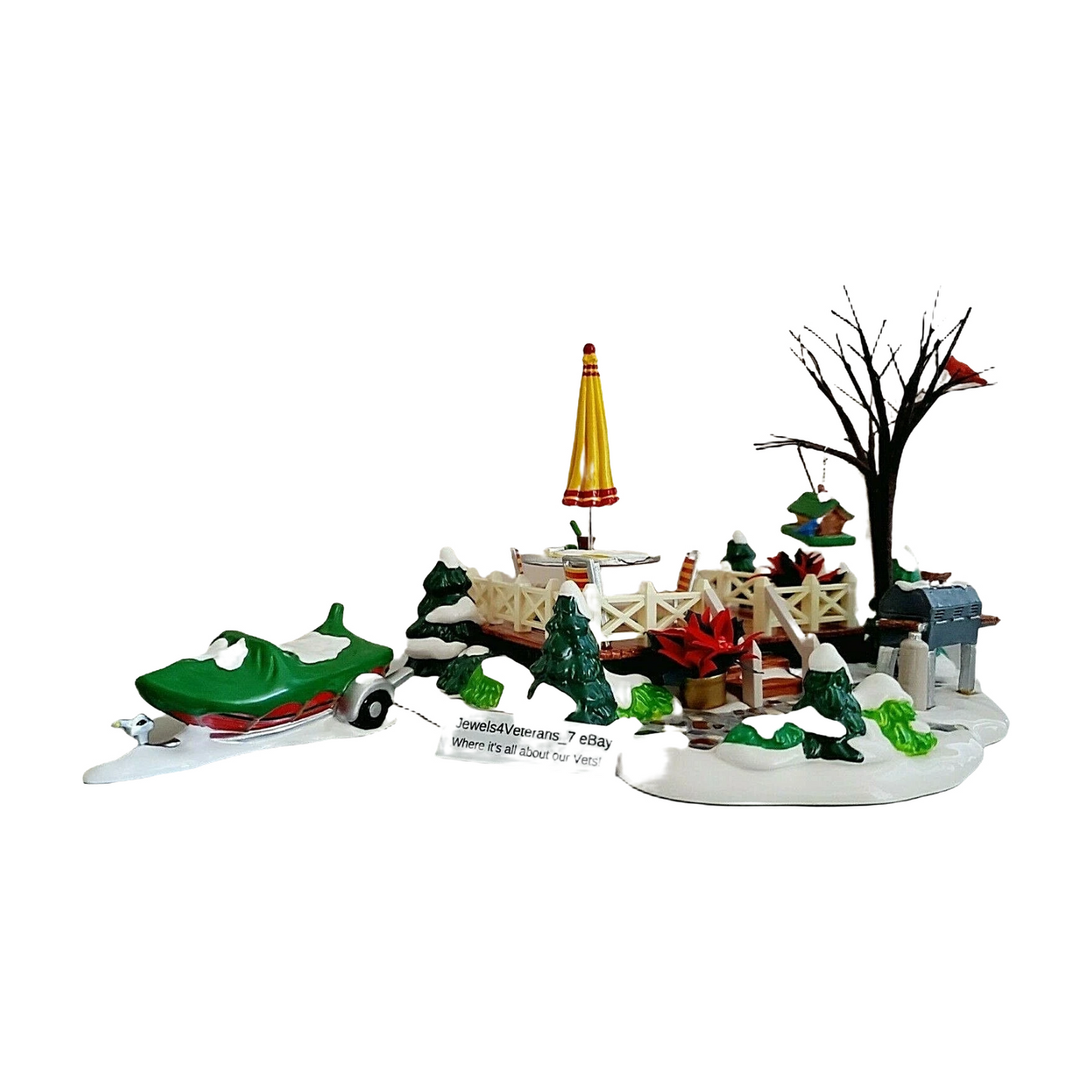 1999 “The Backyard Patio” (Set of 2) – Department 56 Original Snow Village, Item #52836