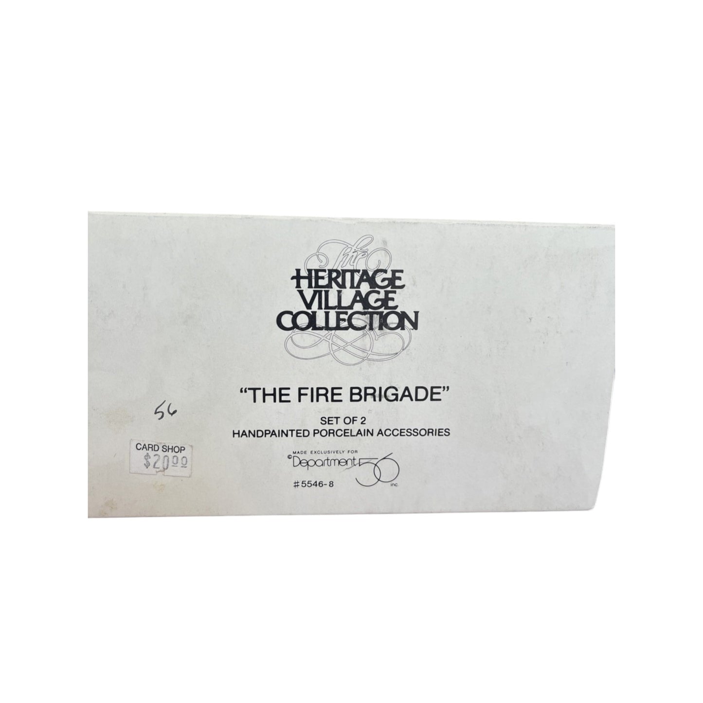 1991 The Fire Brigade – Set of 2 (Department 56 Heritage Village) #5546-8