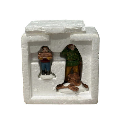 1988 “Wood Cutter and Son” (Heritage Village Collection) – Set of 2