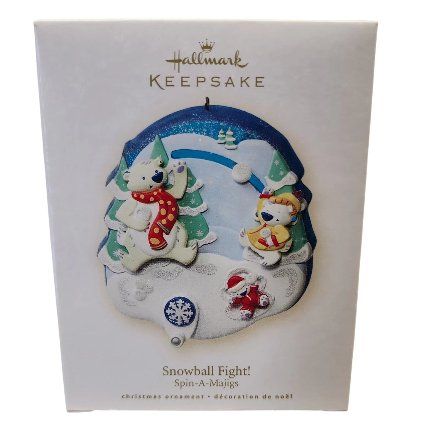 2008 Snowball Fight! Hallmark Ornament (Spin-A-Majigs) QP1114
