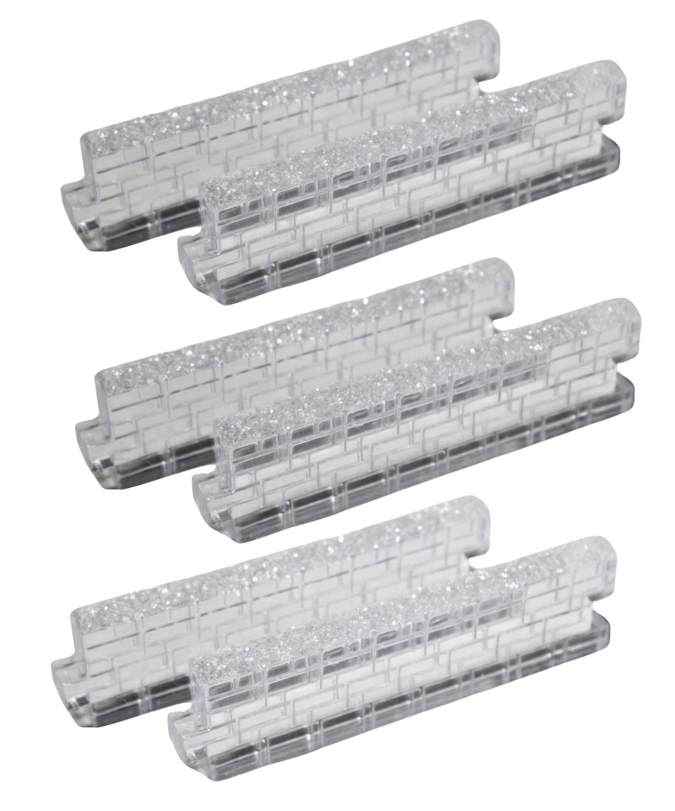 1999 “Ice Crystal Walls” (Set of 6) – Department 56 Village Accessories, Item #56717