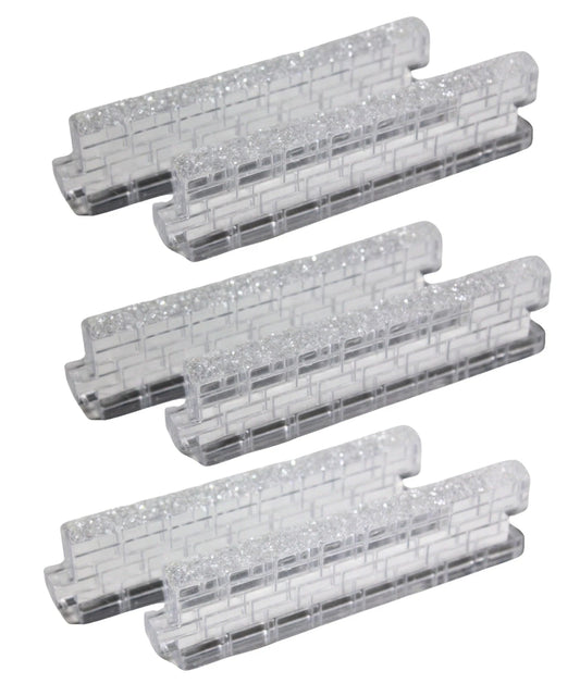 1999 “Ice Crystal Walls” (Set of 6) – Department 56 Village Accessories, Item #56717