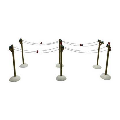 1997 “The Telephone Poles” (Set of 6) – Department 56 Village Accessories – Item #52656