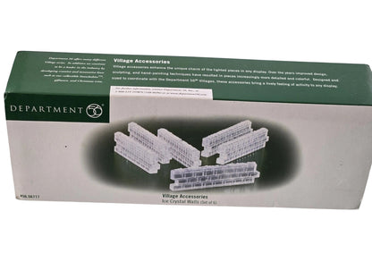 1999 “Ice Crystal Walls” (Set of 6) – Department 56 Village Accessories, Item #56717