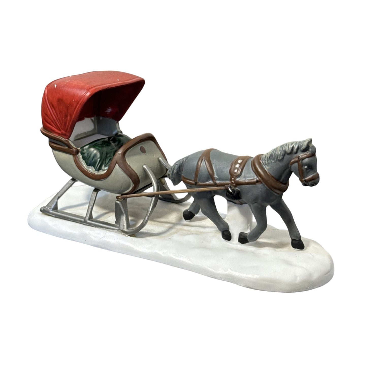 1980 One Horse Open Sleigh – Hand-Painted Porcelain (Department 56) – Item #5982-0