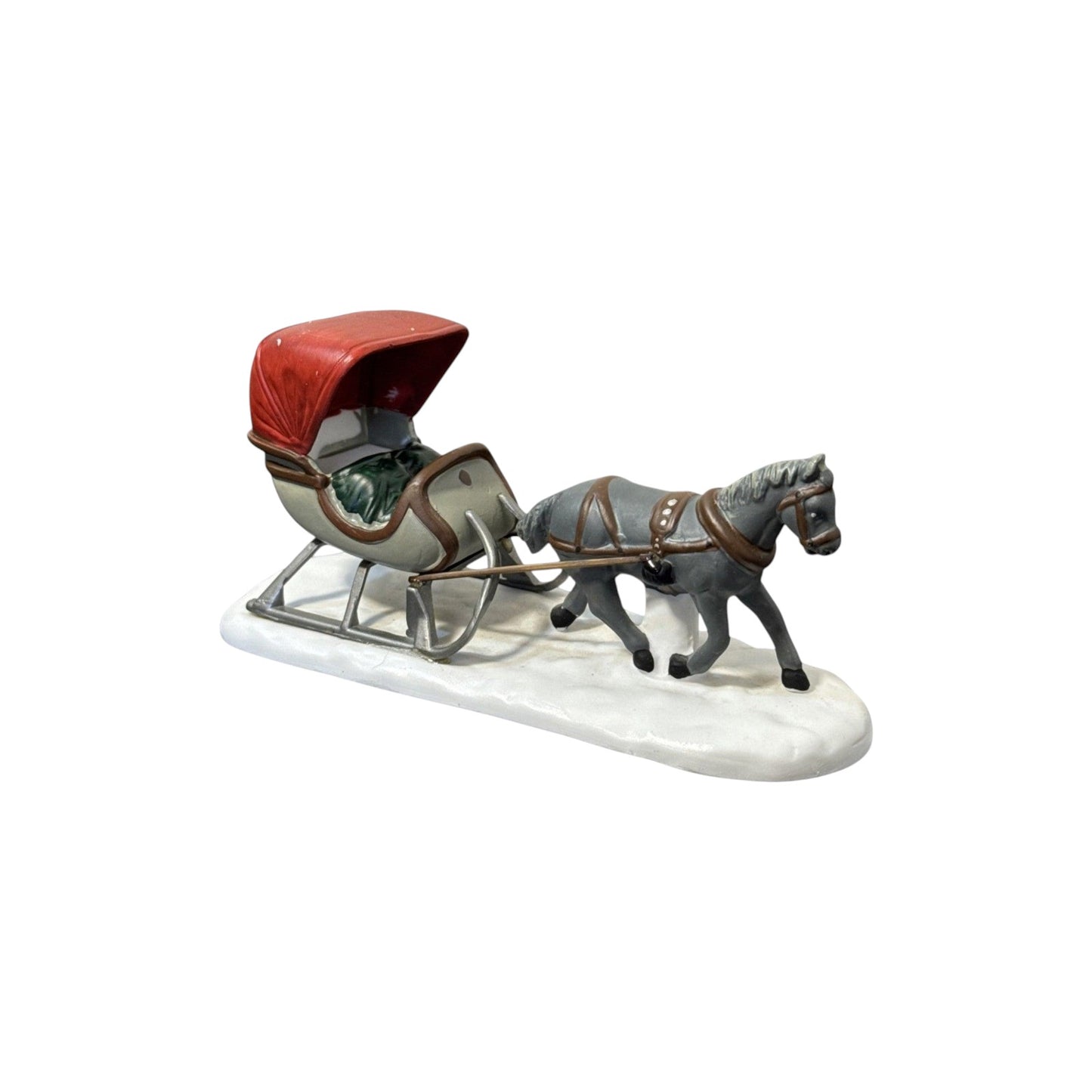 1980 One Horse Open Sleigh – Hand-Painted Porcelain (Department 56)