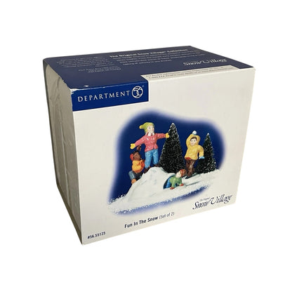 Vintage Fun in the Snow (Set of 2) - The Original Snow Village (Department 56) 55125
