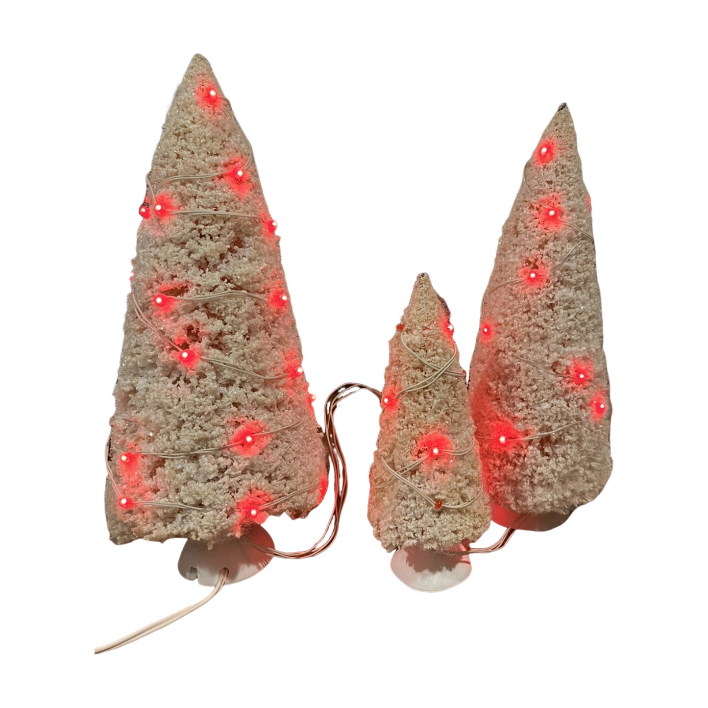 1999 “Twinkling Lit Trees – White (Set of 3)” — Department 56 Village Accessories (Item #56.56723)