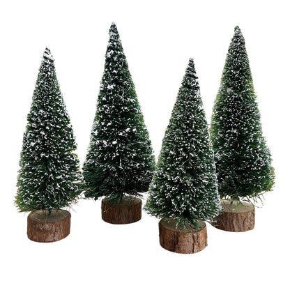 1990 Village Frosted Topiary Trees (Set of 4) – Department 56 Village Accessories