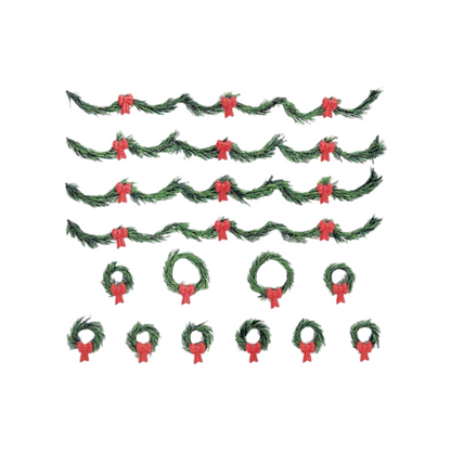 1998/2002 “Holiday Trimmings” (Set of 14) – Department 56 Village Accessories — Item #56.53042