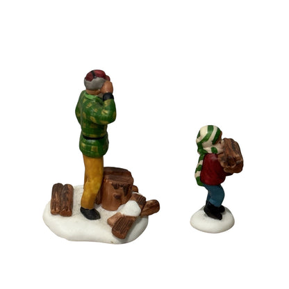 1988 “Wood Cutter and Son” (Heritage Village Collection) – Set of 2