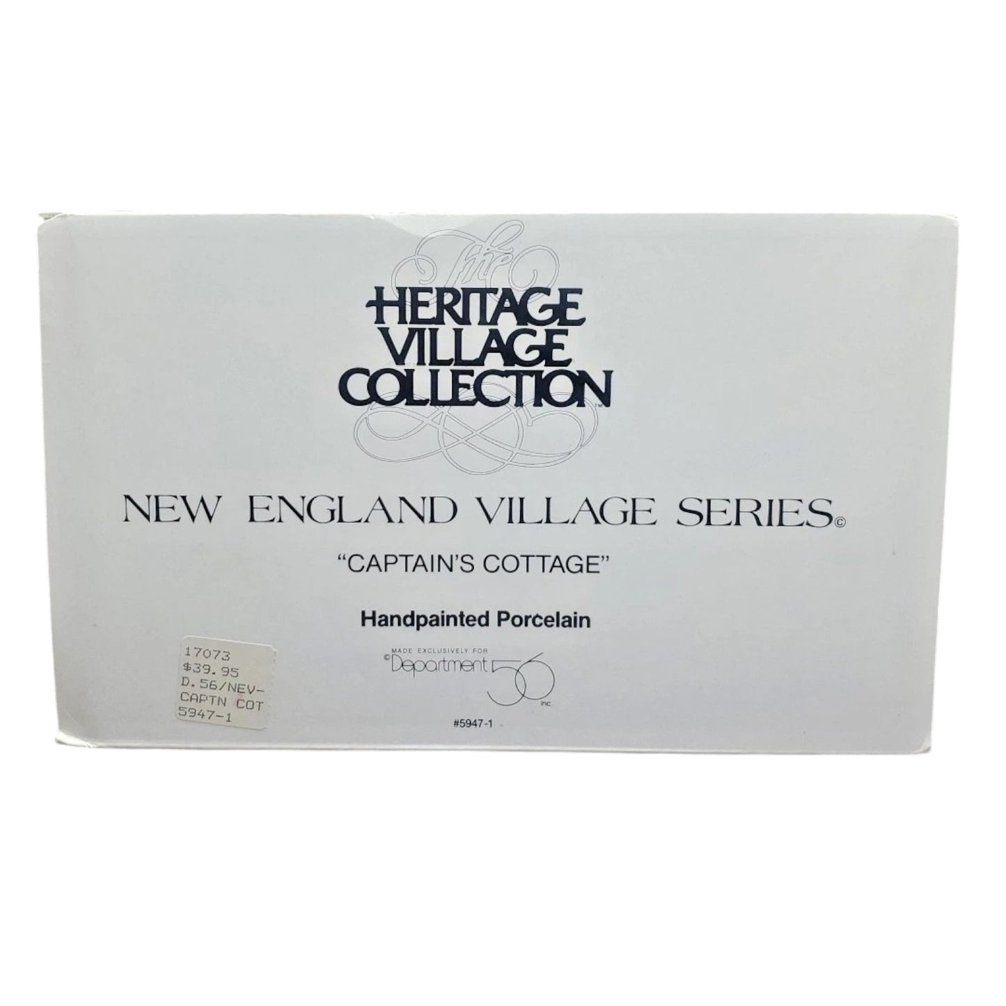 Vintage Captain's Cottage - New England Village Series (Department 56) 1478138