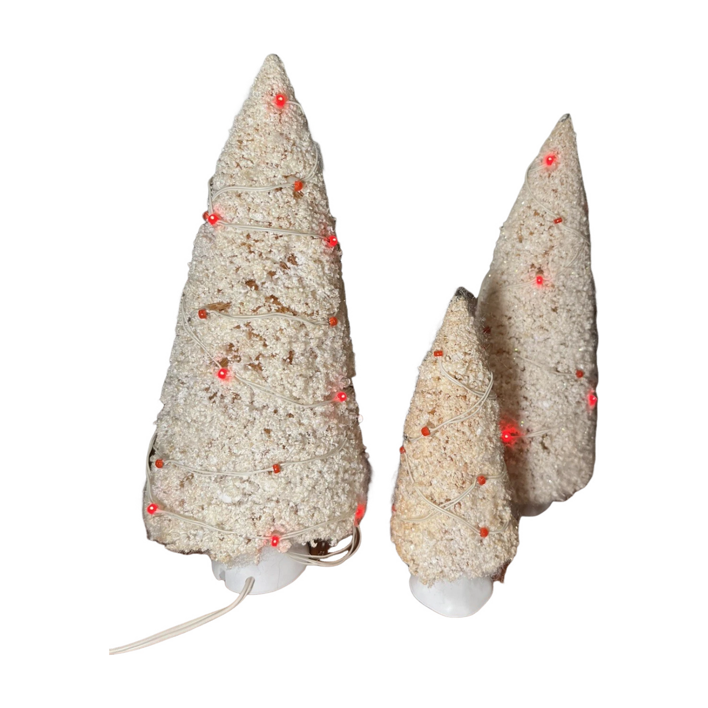 1999 “Twinkling Lit Trees – White (Set of 3)” — Department 56 Village Accessories (Item #56.56723)