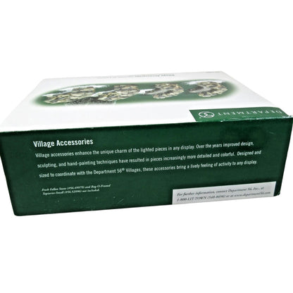 2001 “Fieldstone Curved Wall/Bench (Set of 4)” (Village Accessories Series – Department 56)