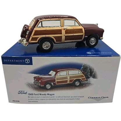 Vintage Snow Village Classic Cars - 1949 Ford Woody Wagon (Department 56) 55288