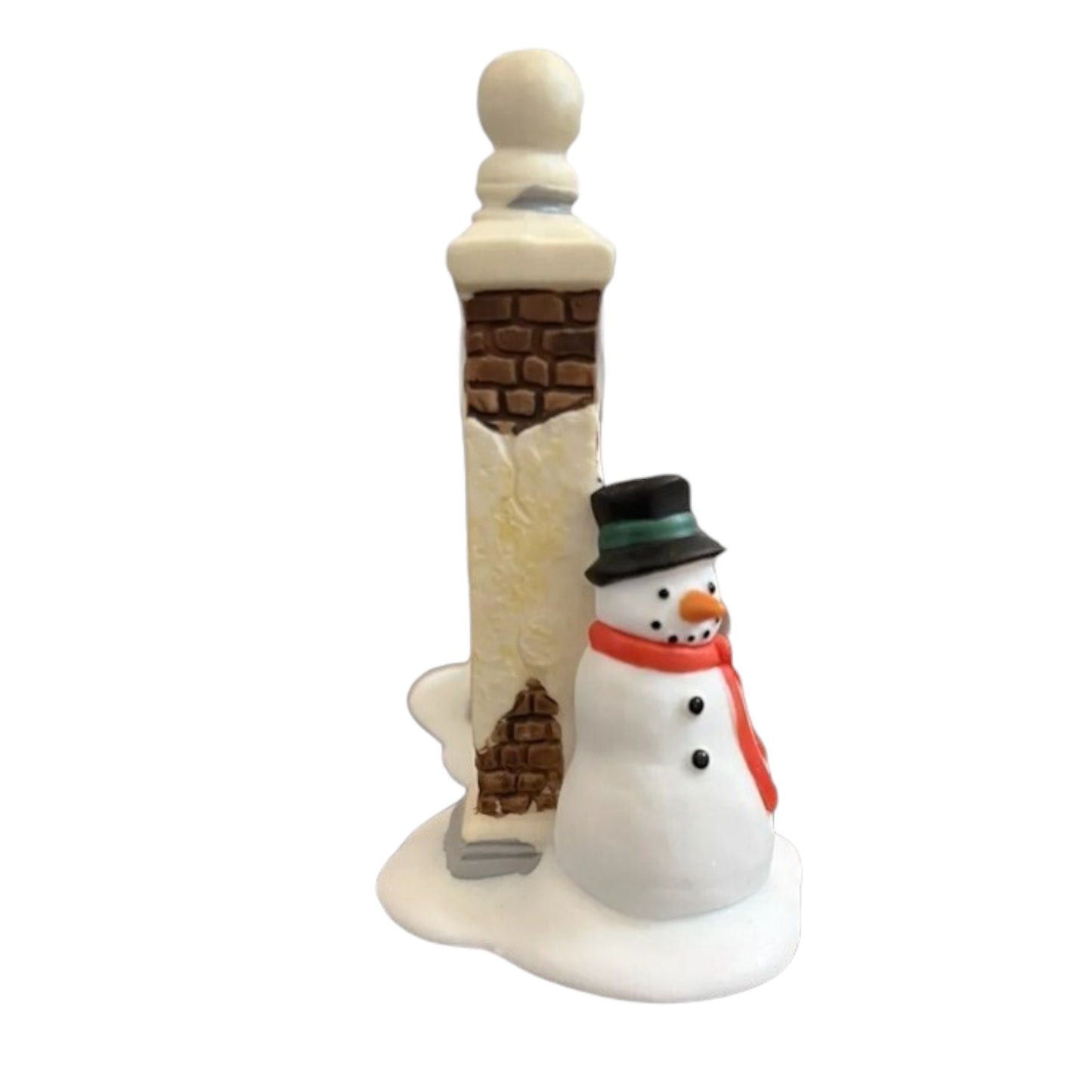 1989 Village Sign with Snowman (Heritage Village Series – Department 56, Item #1341354)